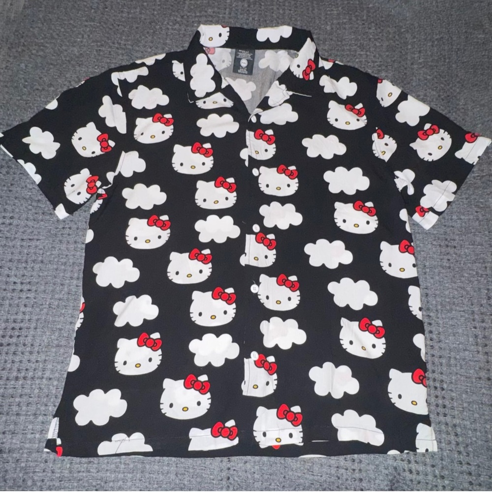 Sanrio Hello Kitty Black Button Down Shirt